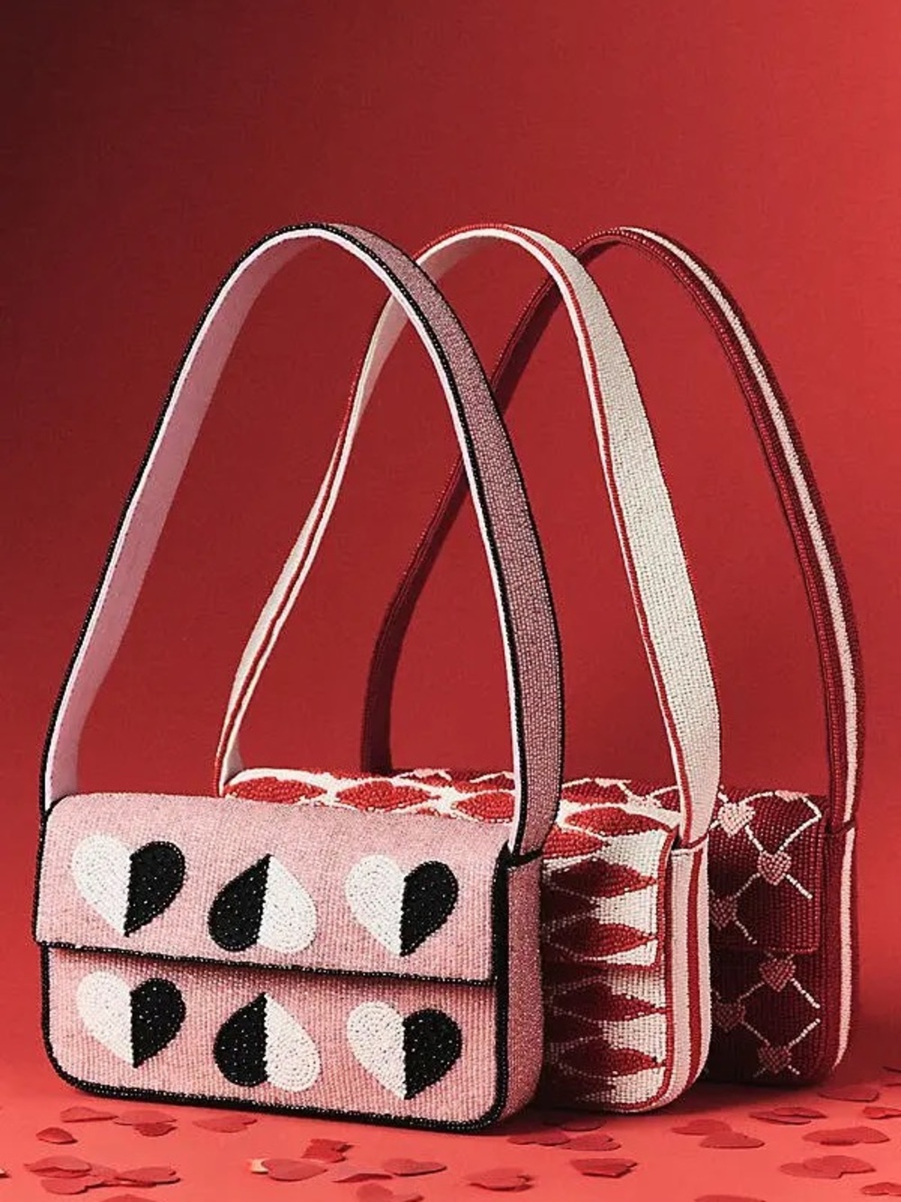 Anthropologie The Fiona Beaded Bag: Icon Edition hearts